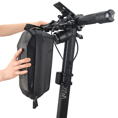 VMAX Electric Scooter Bag - Attached to scooter view